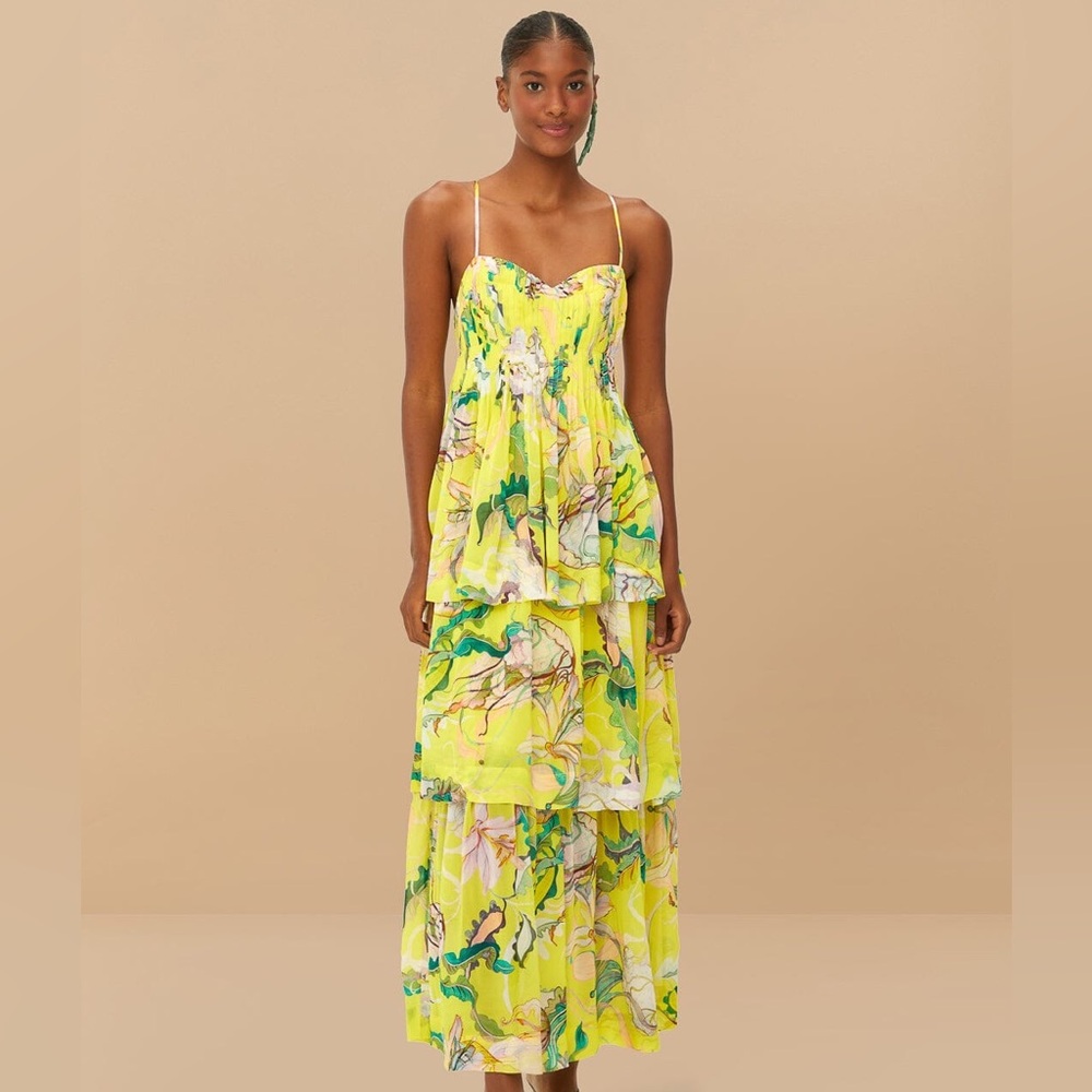 Farm Rio Jellyfish Bouquet maxi dress. NWT M